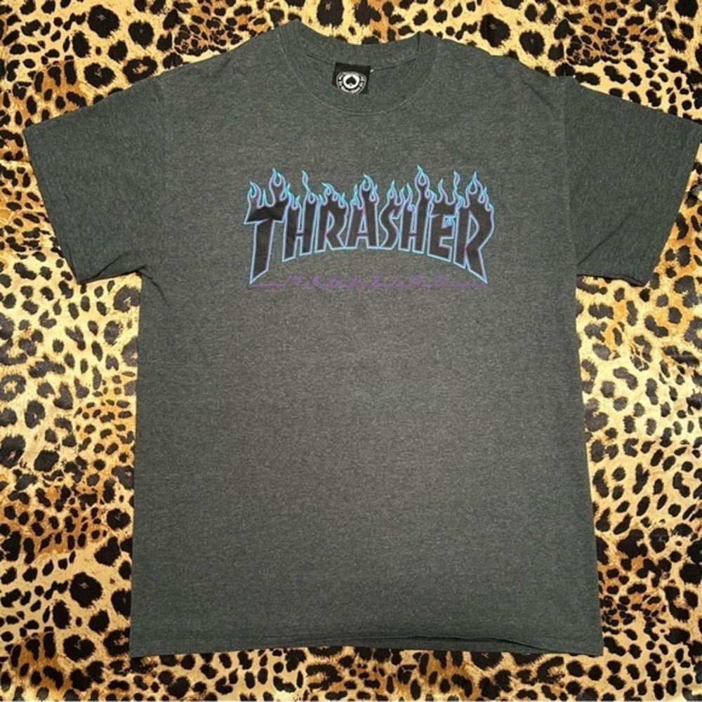 Thrasher Tee w/ Blue & Purple Logo